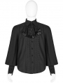 Black Vintage Gothic Gorgeous Court Long Sleeve Shirt for Men