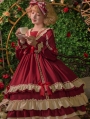 Miss Betty Red Classic Long Sleeve Lolita OP Dress