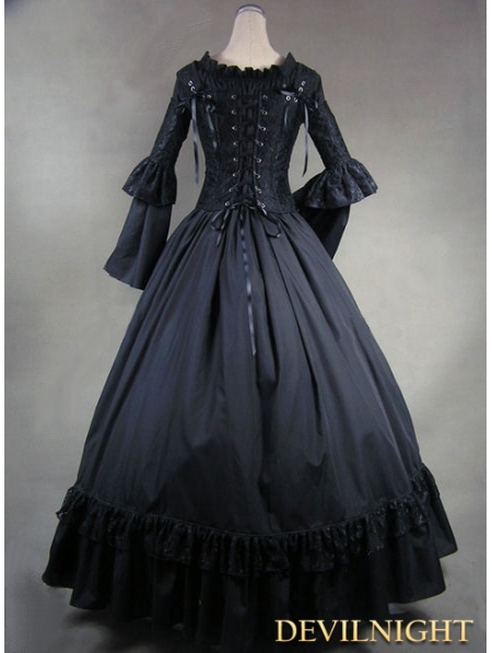 victorian ball gowns black