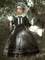 Miss Betty Black Gothic Short Sleeve Lolita OP Dress