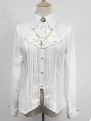 Neverland The Anthem Of Night White Long Sleeve Gothic Lolita Blouse