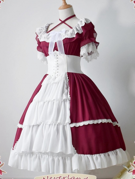 Neverland The Fairy Tale Of Colors Short Sleeve Lolita OP Dress ...