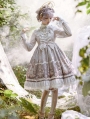 Satyrus Pattern Grey Side Opening Classic Lolita JSK Dress