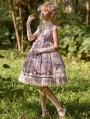 Satyrus Pattern Purple Side Opening Classic Lolita JSK Dress