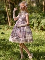 Satyrus Pattern Purple Side Opening Classic Lolita JSK Dress