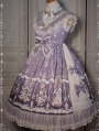 Satyrus Pattern Purple Side Opening Classic Lolita JSK Dress