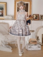The unfinished poem pattern Grey Classic Lolita JSK Dress