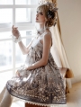 The unfinished poem pattern Grey Classic Lolita JSK Dress