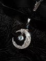 Vintage Gothic Devil's Eye Pendant Necklace