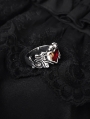 Vintage Gothic Red Heart Ring