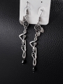 Vintage Gothic Rose Asymmetrical Long Earrings