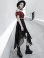 Street Fashion Chiffon Black Irregular Gothic Grunge Skirt