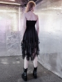 Street Fashion Black Tulle Irregular Gothic Grunge Skirt