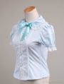 Blue Short Sleeves Sweet Lolita Blouse