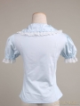 Blue Short Sleeves Sweet Lolita Blouse