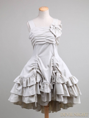 Ivory Victorian Style High-Low Classic Lolita Dress