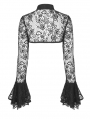 Black Vintage Gothic Lace Cape for Women