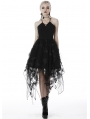 Black Gothic Butterfly Irregular Party Dress