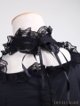 Black Short Sleeves Lace Bow Gothic Lolita Dress