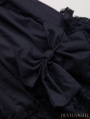 Black Short Sleeves Lace Bow Gothic Lolita Dress