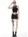 Black Gothic Punk Tank Top for Women