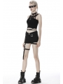 Black Gothic Punk Tank Top for Women