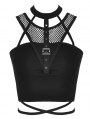 Black Gothic Punk Tank Top for Women