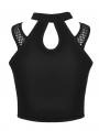 Black Gothic Punk Tank Top for Women