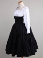 Black and White 3/4 Sleeves Classic Lolita Dress