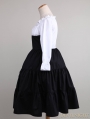 Black and White 3/4 Sleeves Classic Lolita Dress