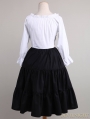 Black and White 3/4 Sleeves Classic Lolita Dress