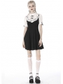 Black and White Gothic Girl Doll Midi Dress