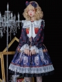 The Lost Angels Pattern Black Gothic Long Sleeve Lolita OP Dress