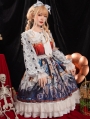 The Lost Angels Pattern White Gothic Long Sleeve Lolita OP Dress