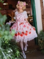 The Cherry and Strawberry Short Sleeve Sweet Lolita OP Dress