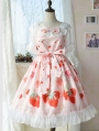 The Cherry and Strawberry Short Sleeve Sweet Lolita OP Dress