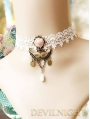 White Lace Flower Vintage Victorian Style Lolita Necklace