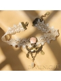 White Lace Flower Vintage Victorian Style Lolita Necklace