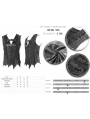 Black Gothic Punk Irregular Buckle Vest Top for Men