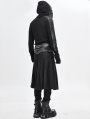 Black Gothic Punk Pleated Half Skirt for Men