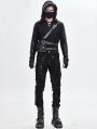 Black Gothic Punk Slim Long Pants for Men