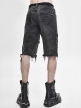 Gothic Punk Rock Rivet Short Jeans for Men