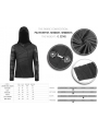 Black Gothic Punk Long Sleeve Hooded T-Shirt for Men