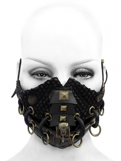 Black Gothic Punk Heavy Metal Mask