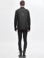 Black Gothic Punk Long Sleeve Shirt for Men