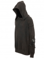 Do Old Gothic Steampunk Long Sleeve Hooded Loose Sweater for Men