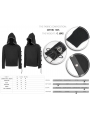 Black Gothic Punk Long Sleeve Hooded Sweater for Men