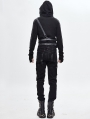 Black Gothic Punk Harness Belt with Bags for Men