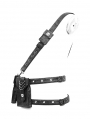 Black Gothic Punk Harness Belt with Bags for Men