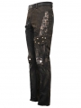 Brown Gothic Punk Do Old Style Rivets Trousers for Men